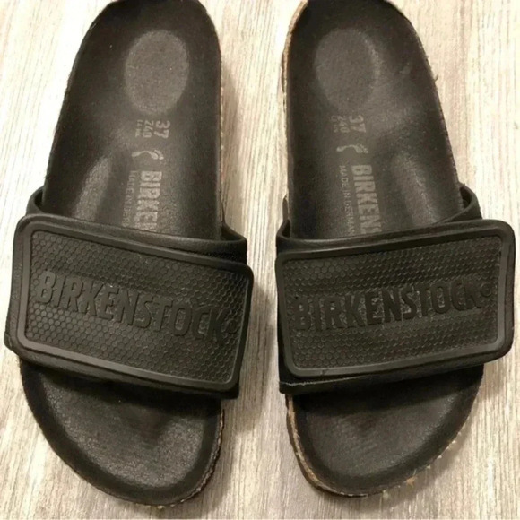 BIRKENSTOCK Tema Black Womens Slide Sandals Slippers Narrow Fit RFSO1E065BK 37 - Picture 1 of 10